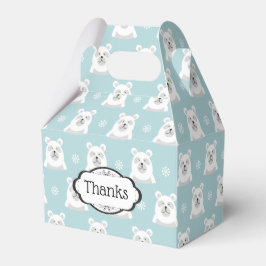 Vinter Isbjörn Favor Box Presentaskar