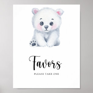 Vinter isbjörn - Favor Poster