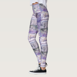 Vinter Isbjörn Konst Collage Leggings