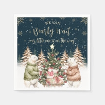 Vinter Isbjörn Snöflinga Baby Shower