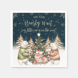 Vinter Isbjörn Snöflinga Baby Shower Pappersservett