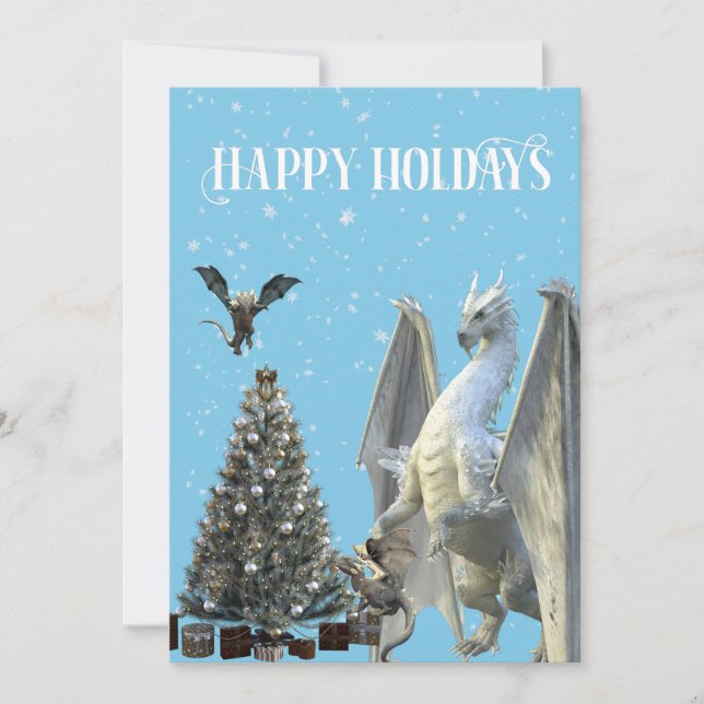 Vinter isdrake jul God Jul Julkort (Framsida)