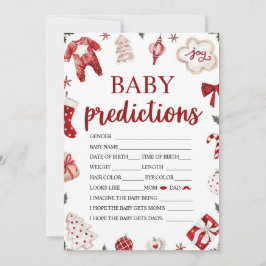 Vinter jul baby shower baby förutspelsespel inbjudningar