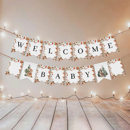 Vinter jul baby shower vimpel banner