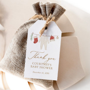 Vinter jul babykläder baby shower presentetikett