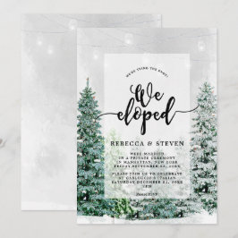 Vinter jul bröllop eloping inbjudan