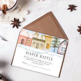 Vinter jul Det krävs en by Baby Shower Tilläggskort