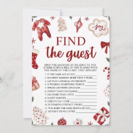 Vinter jul hitta gästen baby shower spel inbjudningar
