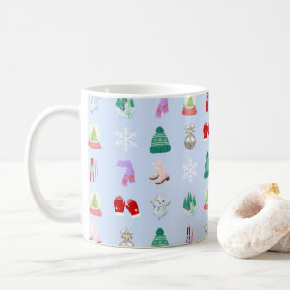 Vinter/jul-mönstrad kaffekopp (3,3 dl)