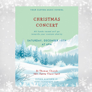 Vinter Jul Musik Skolkonsert Mall Poster