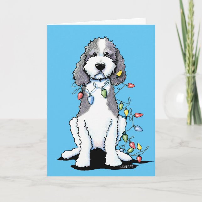 Vinter jul Parti Doodle Helgkort (Framsida)