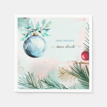 Vinter jul pojke Baby Shower manus