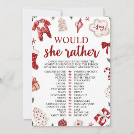 Vinter jul skulle hon hellre baby shower spel inbjudningar