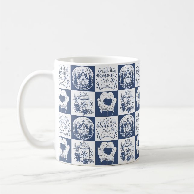 Vinter jul snö  kaffemugg (Vänster)