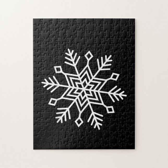 Vinter jul snöflinga matchande familj festlig pussel (Vertikal)