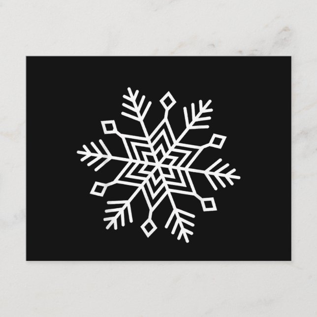 Vinter jul snöflinga matchande familj festlig tilläggskort (Framsida)