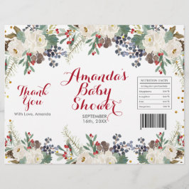 Vinter jul vit blomster chipspåse omslag reklamblad