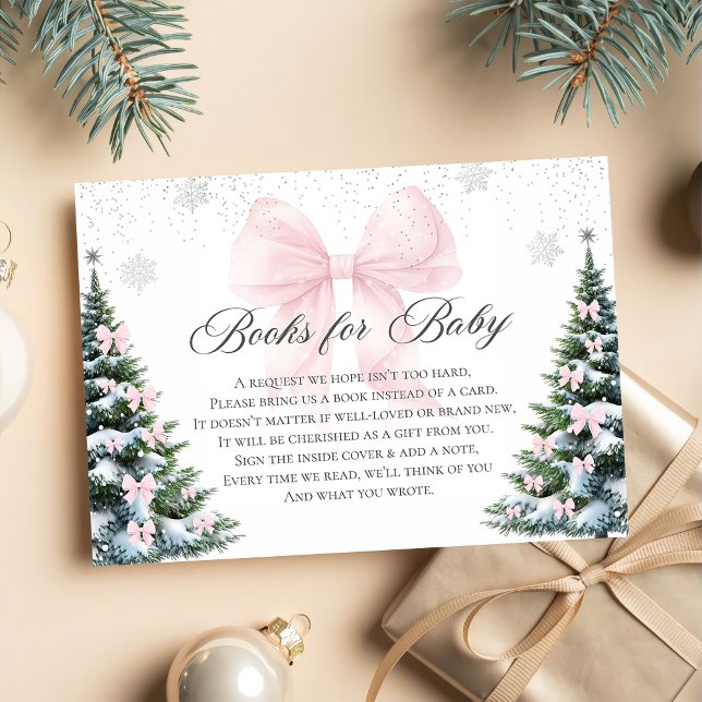 Vinter julbåge baby shower böcker för bebis tilläggskort (Skapare uppladdad)