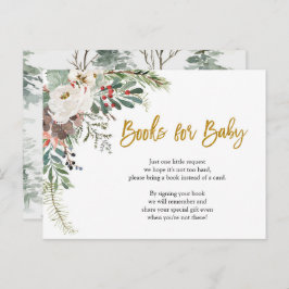 Vinter julblommor böcker för baby inbjudan vykort