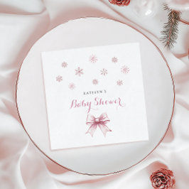 Vinter-julflicka, babyskor pappersservett