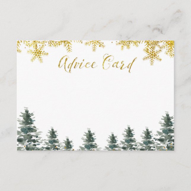 Vinter Julgran Baby Shower Adapter Tilläggskort (Framsida)