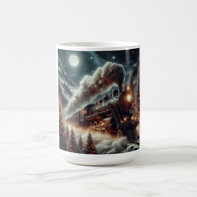 Vinter/julnatt tåg kaffemugg (Center)