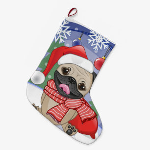 Vinter- & julTime mops Stor Julstrumpa