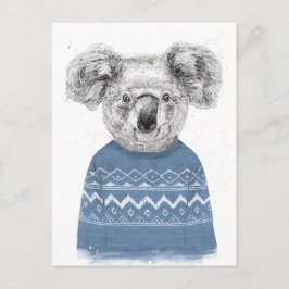 Vinter koala vykort