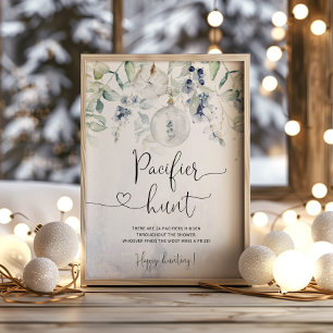 Vinter könsneutralt jaktvilt i mysiga Nappar Poster
