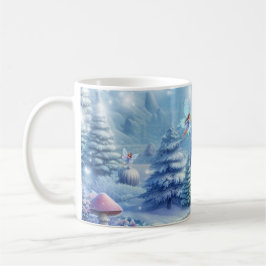 Vinter Kungarike för älvor | Jul tema Kaffemugg