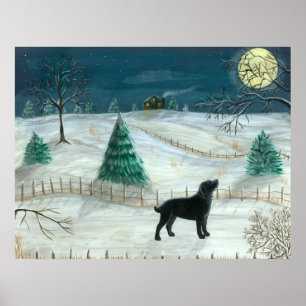 Vinter Labrador Poster