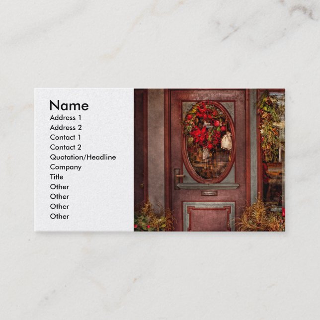 Vinter - lager - som kläs för helgdagar visitkort (Framsida)