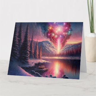 Vinter Lake Fyrverkerier Kort