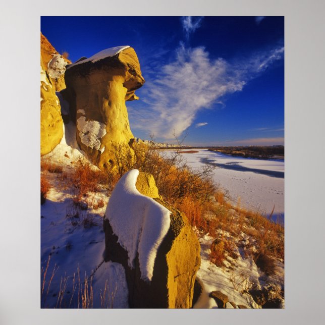 Vinter längs Missouri River nära Poster (Framsidan)