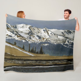 Vinter Leadville Colorado Bergslandskap Fleecefilt