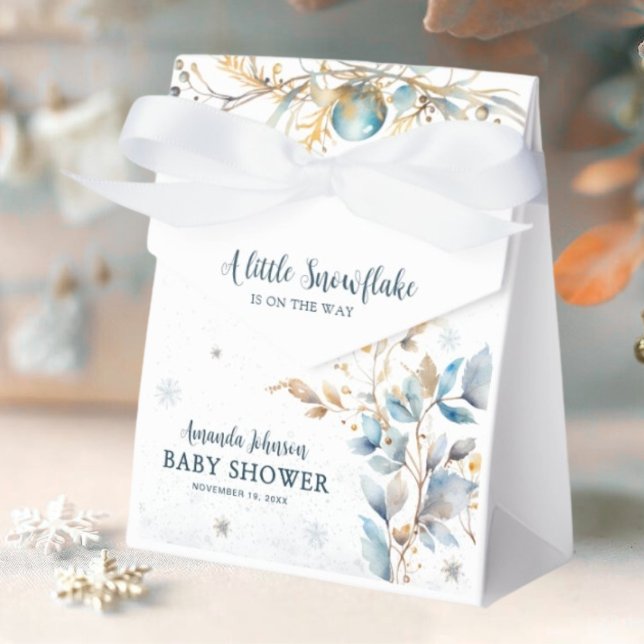 Vinter Liten Snöflinga Baby Shower Förmånslåda Presentaskar (Skapare uppladdad)