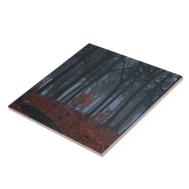 Vinter-Löv-dekorativ panel/trivet Kakelplatta (Sidan)