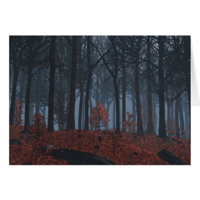 Vinter-Löv-kort Hälsningskort (Framsidan Horizontal)