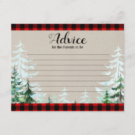 Vinter Lumberjack Träd Baby Shower Adapter Tilläggskort