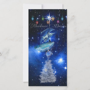 Vinter Magic dreDolphin Fantasy-julkort Julkort