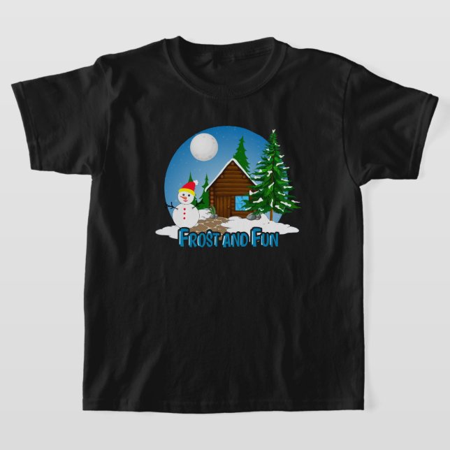 Vinter Magic Retro-juldesign T Shirt (Laydown)