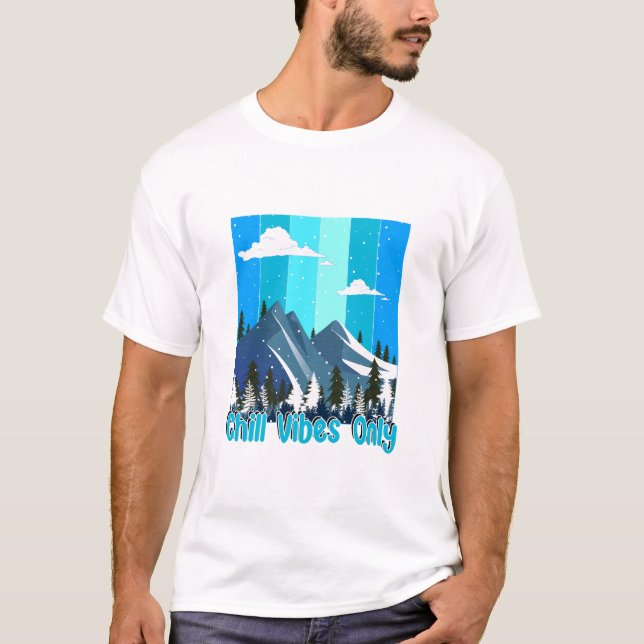Vinter Magic Retro-julvektor T-Shirt (Framsida)
