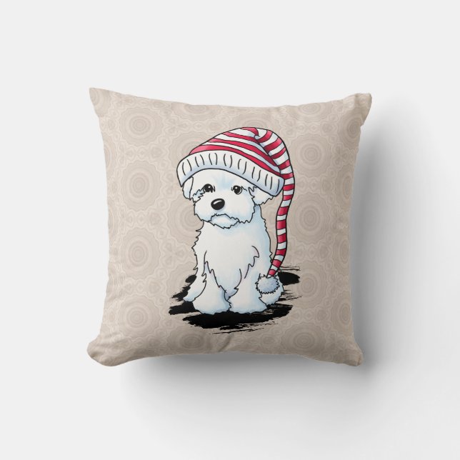 Vinter Maltipoo Kudde (Framsida)