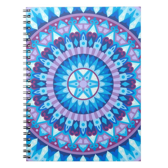 Vinter Mandala Boho Andlig Mysig Lugnande Hygge Anteckningsbok (Framsidan)