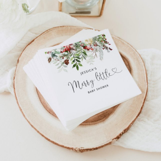 Vinter Merry Little Baby duschnapkins Pappersservett (Skapare uppladdad)