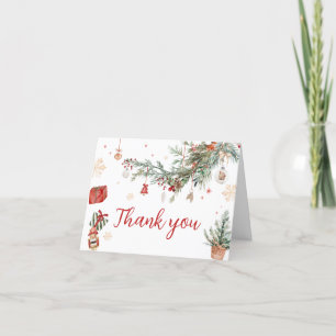 Vinter Merry Little jul Baby Shower Tack Kort
