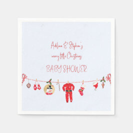 Vinter Merry Little jul Boy Baby Shower Pappersservett