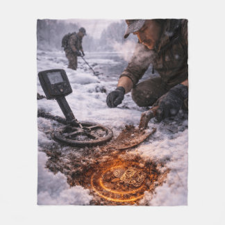 Vinter Metallsökning Långärmad Fleecefilt