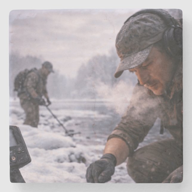 Vinter Metallsökning Långärmad Stenunderlägg (Framsidan)