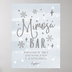 Vinter Mimosa Vinter Bebis Babyshower Skylt